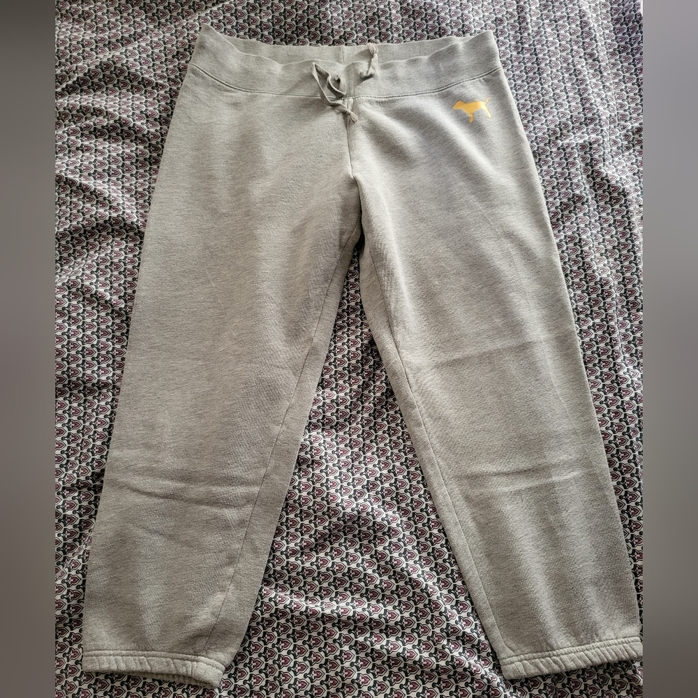 Vs pink rainbow logo classic sweatpants, size large. Rare HTF - Picture 4 of 11